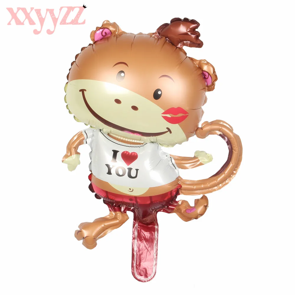 A-025 XXYYZZ Free Shipping New Mini Cartoon Animal Baby Cake Aluminum Balloons Birthday Party Balloons Wholesale Children's Toys - Цвет: A-025