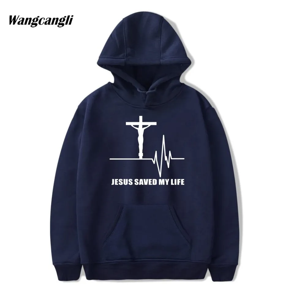 Худи для мужчин и женщин Jesus Christian осенне зимняя толстовка с капюшоном Saved My Life