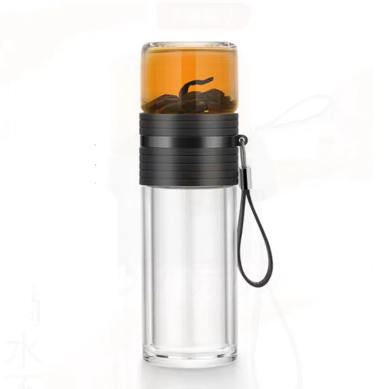 Дорожная чайная кружка двойная стеклянная чашка высокое качество бутылка для