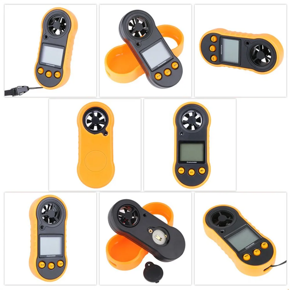 MIni Digital Anemometer Mini Portable LCD Wind Speed Temperature Humidity Meter with Multipurpose Hygrometer Thermometer | Инструменты