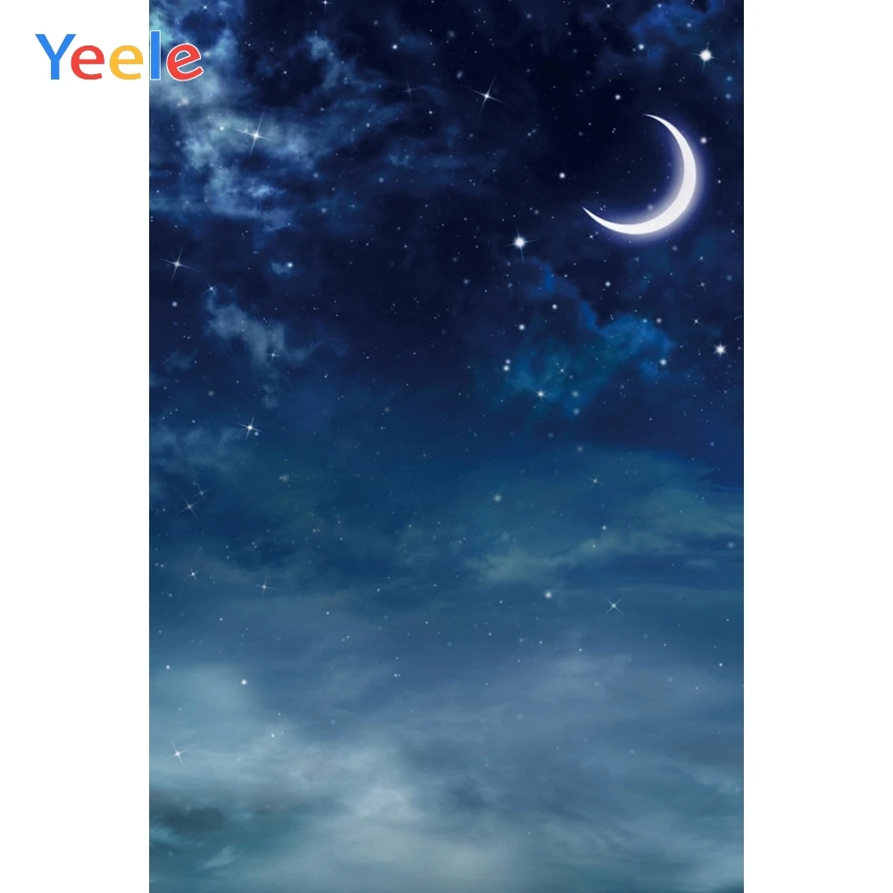 Yeele Хэллоуин ночь звездное небо облако Луна крик фотографии фоны индивидуальные