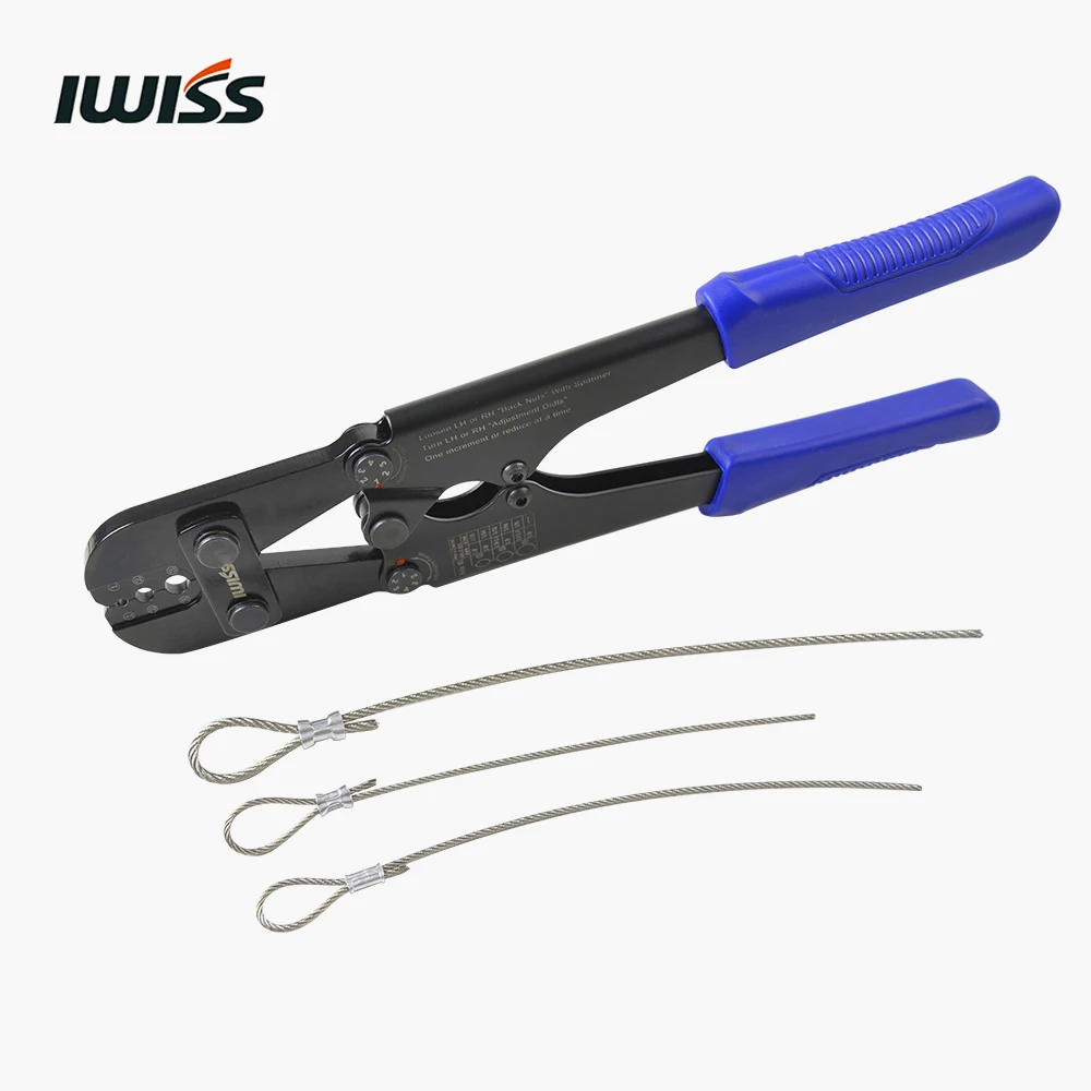 IWISS IWS-1608M инструмент для обжима проводов для меди и алюминия овальные рукава и Стопорные рукава от 1/16 до 1/8 дюймов