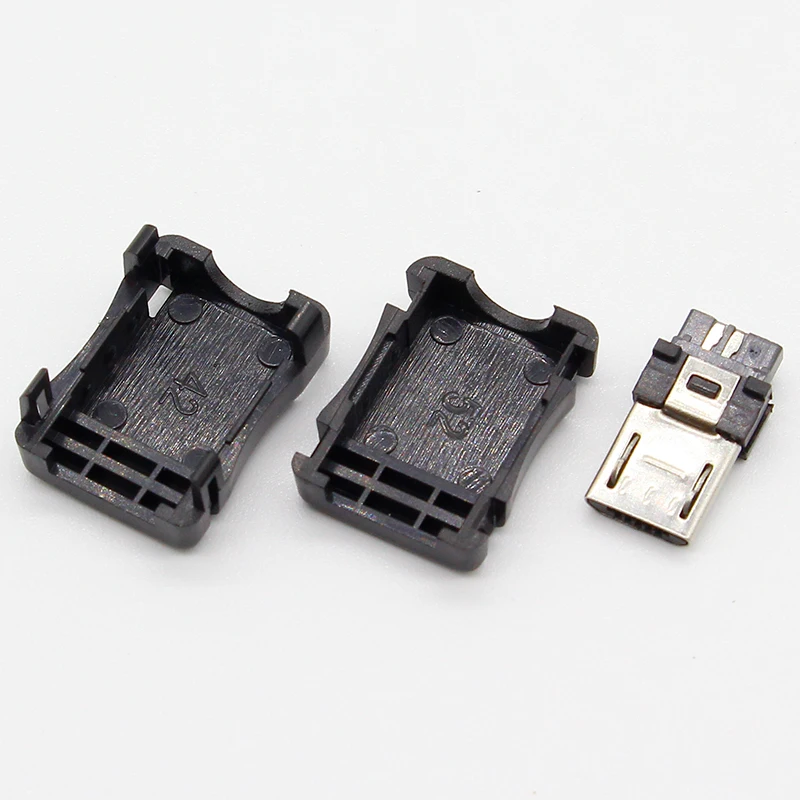 10 шт. Micro USB 5 Pin Т порт штекер разъем и пластиковая крышка для DIY дропшиппинг Лидер продаж