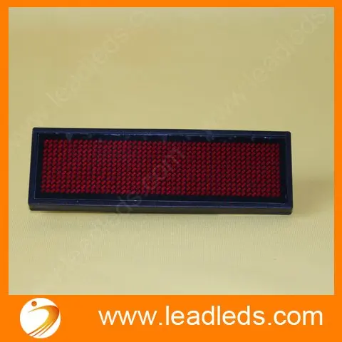 Красный светодиодный именной значок программируемый знак движущийся