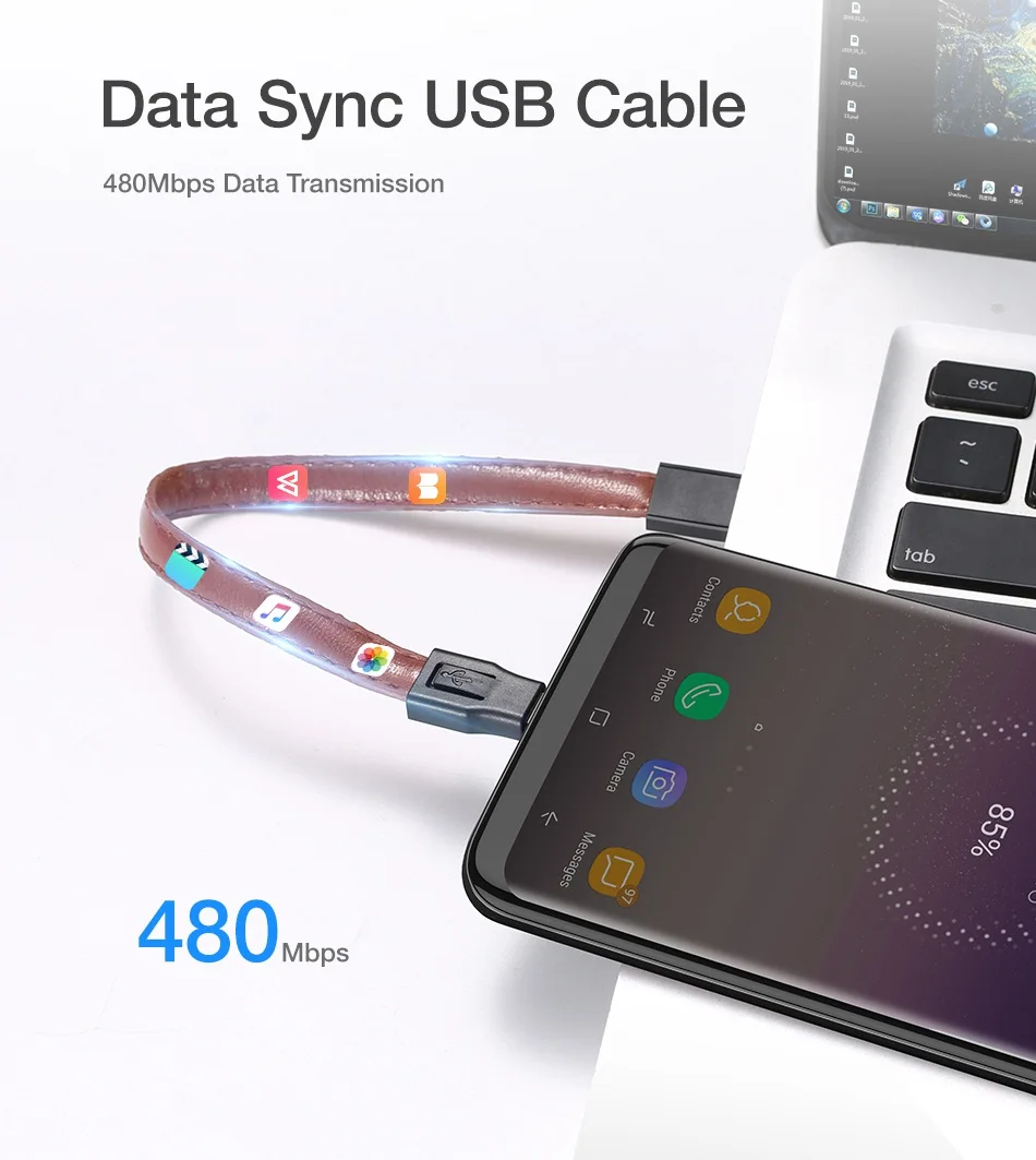 FLOVEME брелок Usb type C кабель 3,1 кабель для быстрой зарядки для samsung one plus 7 pro зарядное устройство Usbc type-C брелок шнур короткий