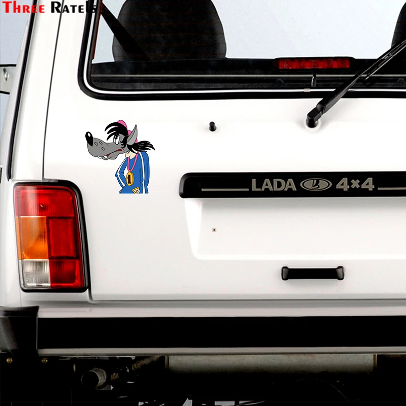 Three Ratels LCS415# 15x10.3см Мультфильм animacartoon ну погоди полноцветные наклейки на авто