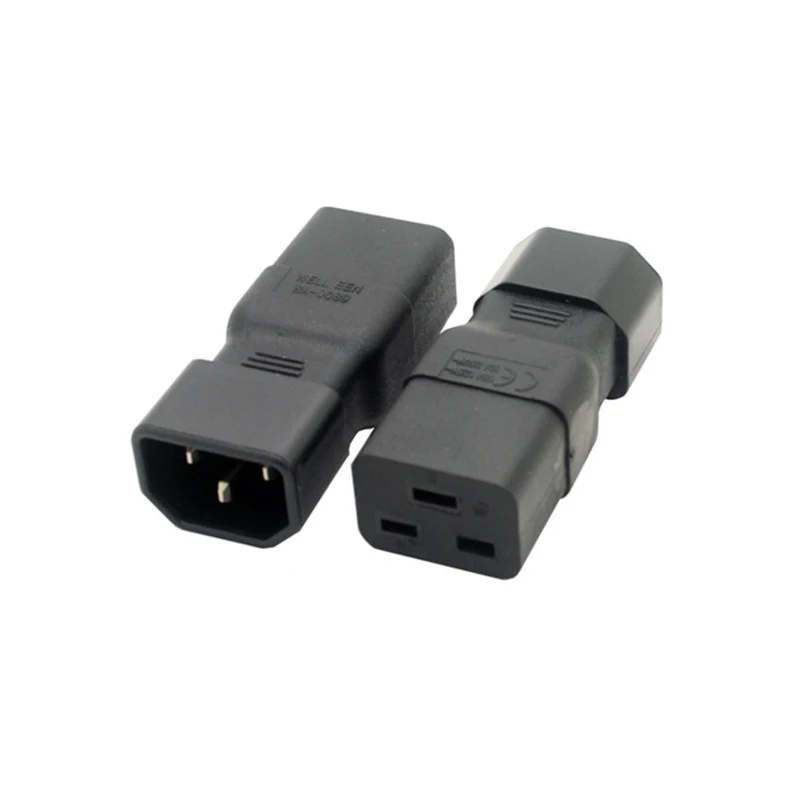Новейший черный медный стандарт IEC320 C14 папа к C19 женский UPS PDU APC сервер адаптер