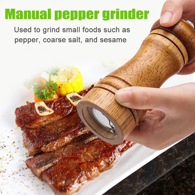 Мельница керамическая деревянная для соли и перца 1 шт.|Мельницы| |