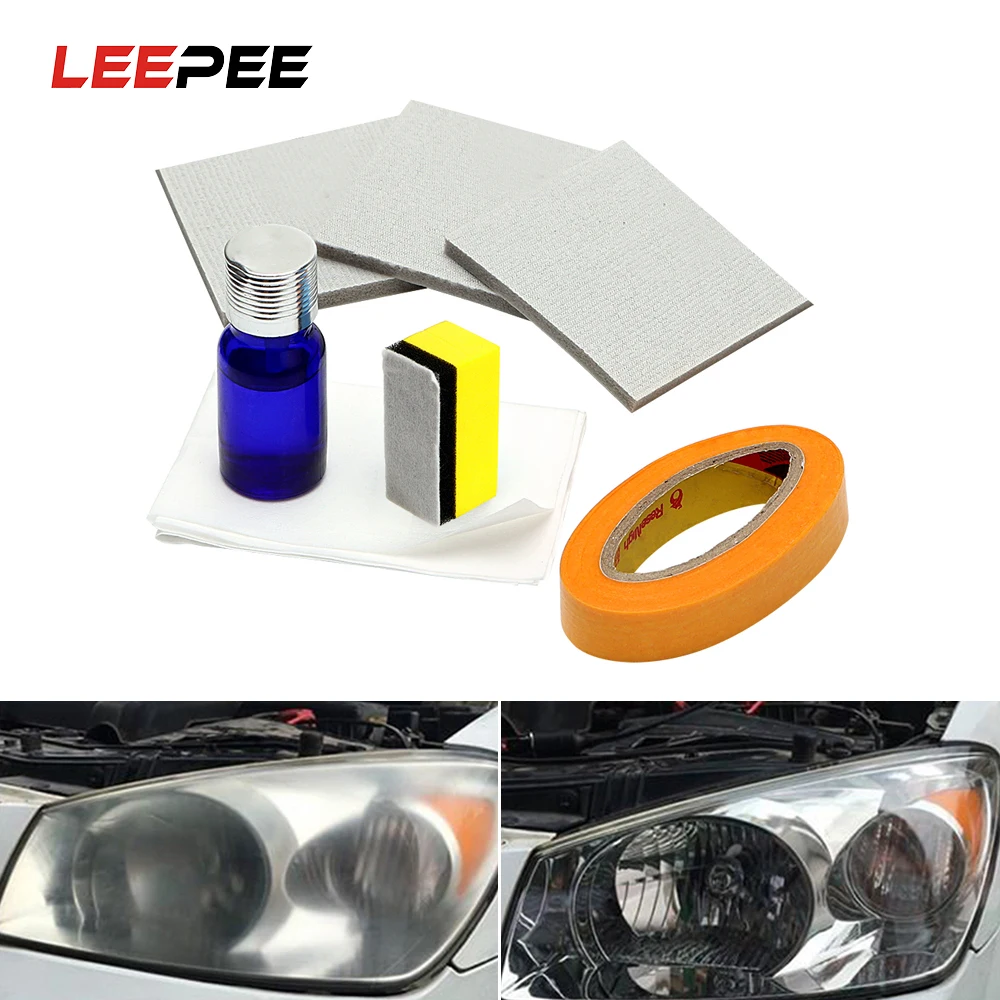 Набор для полировки автомобильных фар налобный фонарь с защитой от царапин