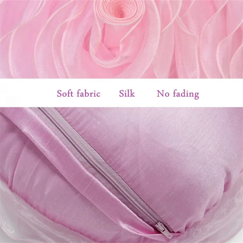 Elegante 3d Garn Rose Kissen Romantische Blume диван Bett Hochzeit Декор Роза Valentinstag Geschenk|Подушка| |