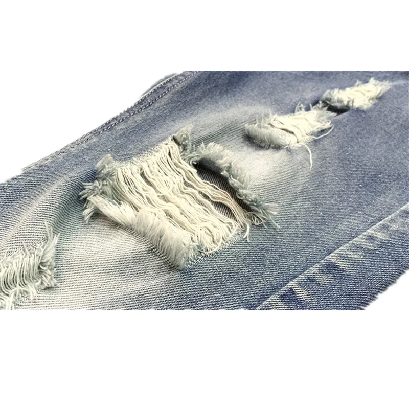 Новые детские рваные джинсы для девочек Повседневные модные штаны Свободные