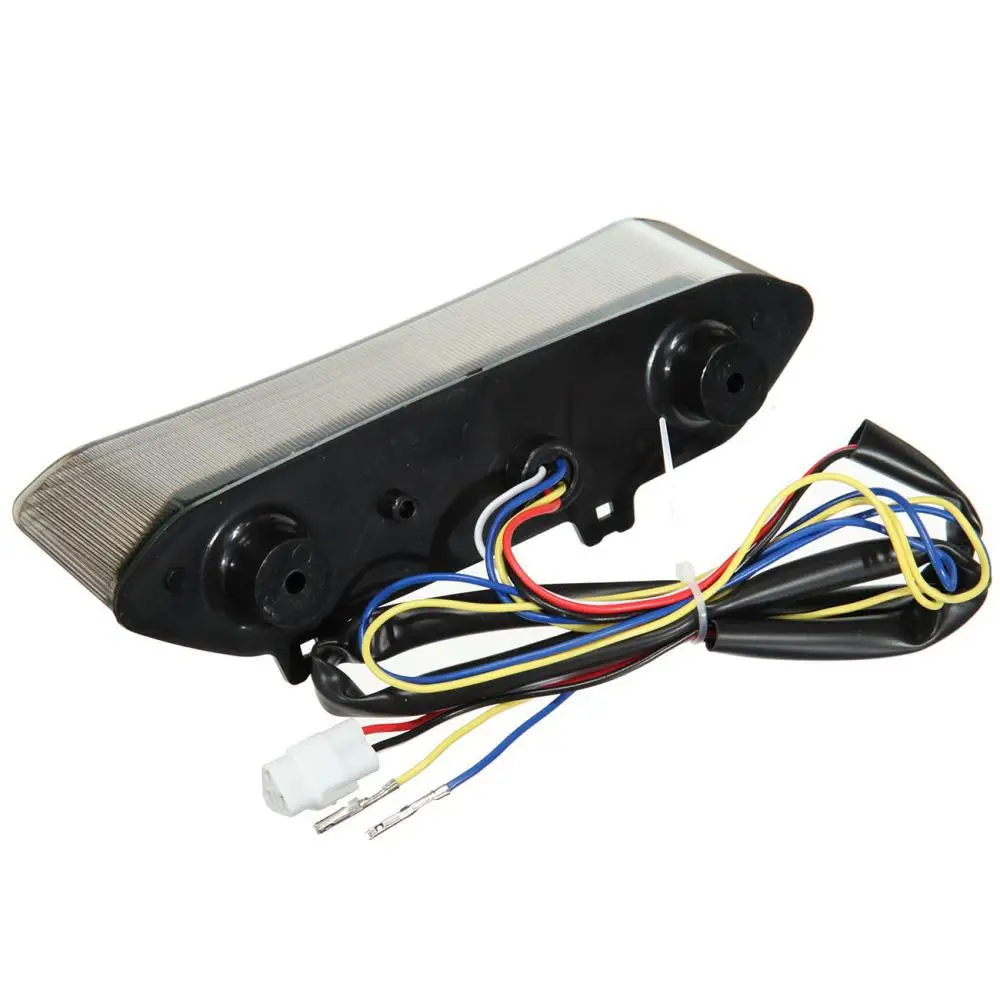 1X мотоцикл интегрированный дым из светодиодов фонарь тормозные сигналы поворота