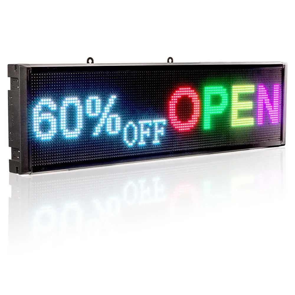 P5mm 32x128 пикселей Smd RGB WiFi светодиодный знак крытый витрине Программируемый