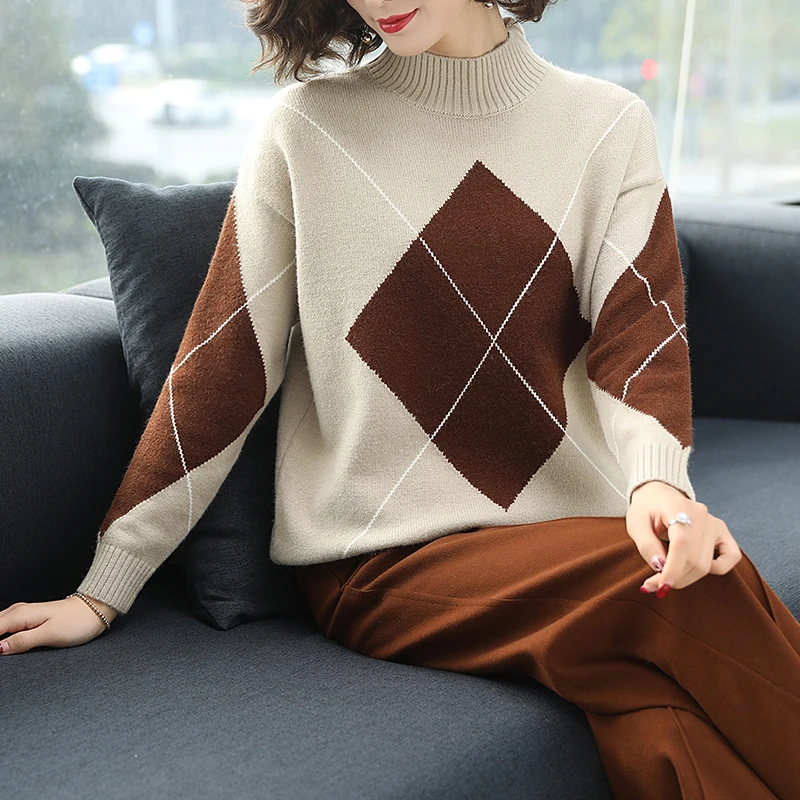 3 вида цветов брендовый свитер Осень-зима женский новый хит цветной со стразами