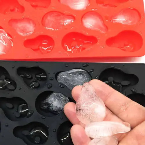 3D головки черепа Ice Cube Плесень Хэллоуин Череп форме виски Вино Ice Cube лоток чайник Шоколад Плесень бар вечерние поставки плесень ПОДАРОК