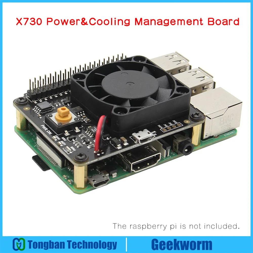 Raspberry Pi X730 управление питанием с безопасным выключением и функцией автоматического охлаждения Плата расширения для Raspberry Pi 3B+(plus)/3B