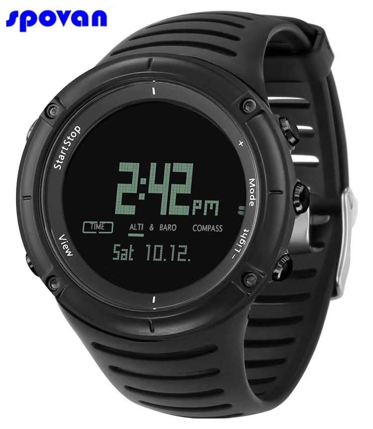 Relogio Masculino SPOVAN Sport Watch Waterproof Barometer Altimeter Thermometer Compass Chronograph Digital Wristwatches For Men enlarge