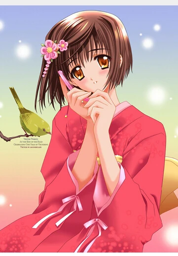 Розовый cherry blossom girl Аниме 20x30 Дюймов Плакат Печать Для Домашнего Декора Плакаты