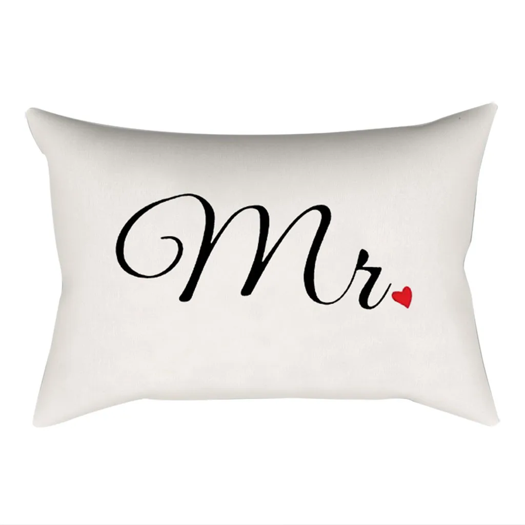 Декоративный белый короткий плюшевый чехол для подушки наволочка подарок