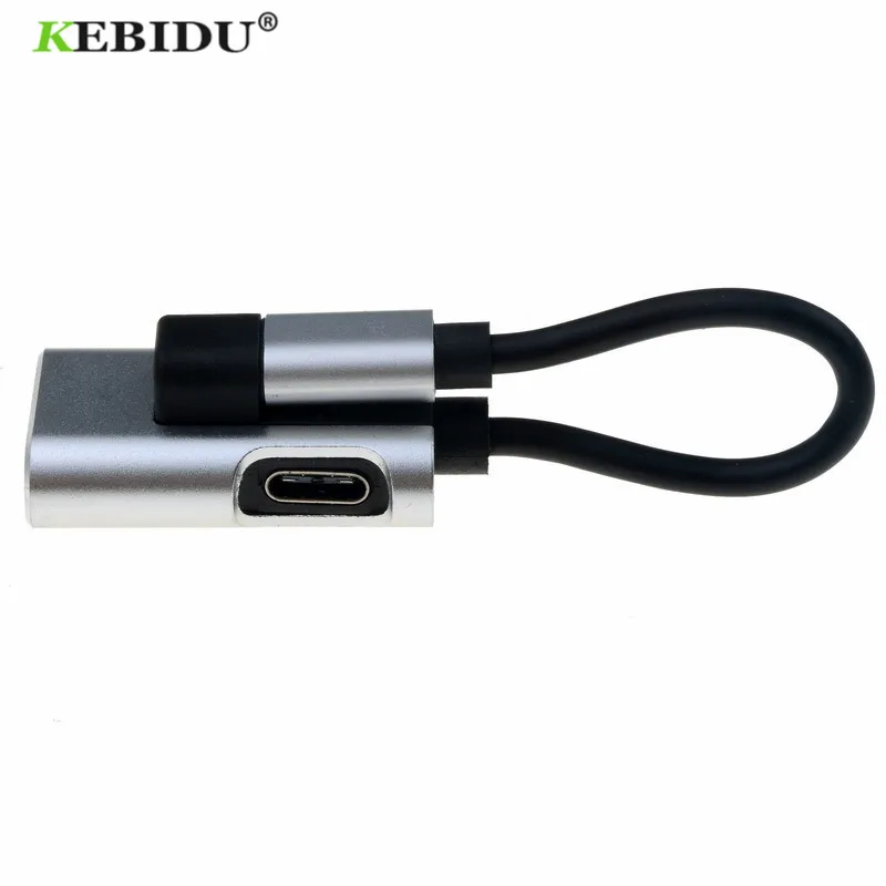 Адаптер для наушников Kebidu 3 5 мм ресивер USB 1 аудиокабель 2 в Type C разветвителя звука