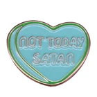 Брошь с отложным воротником Not Today Satan, брошь RuPaul's drag race, гей-значок, ЛГБТ, ювелирные изделия