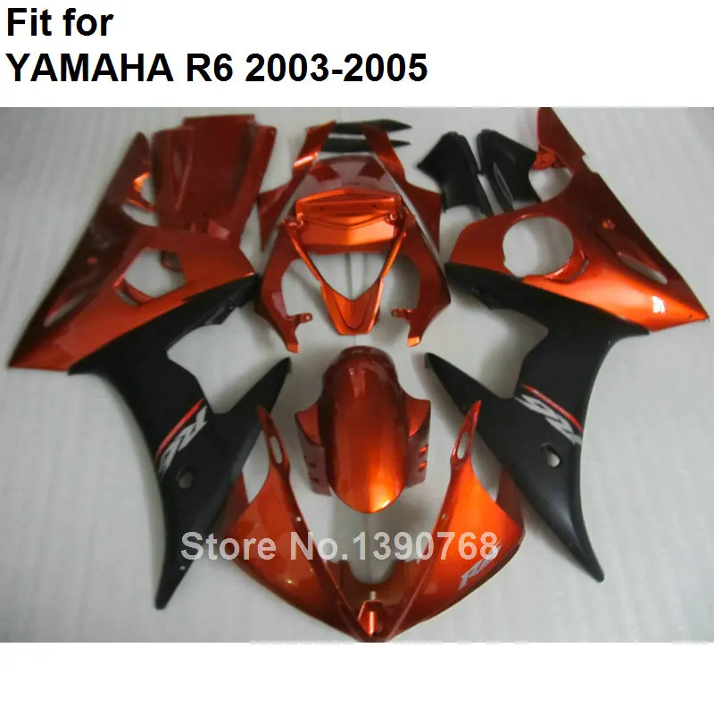 ABS пластик обтекатель для YAMAHA Обтекатели R6 2003 2004 2005 винно красный черный части