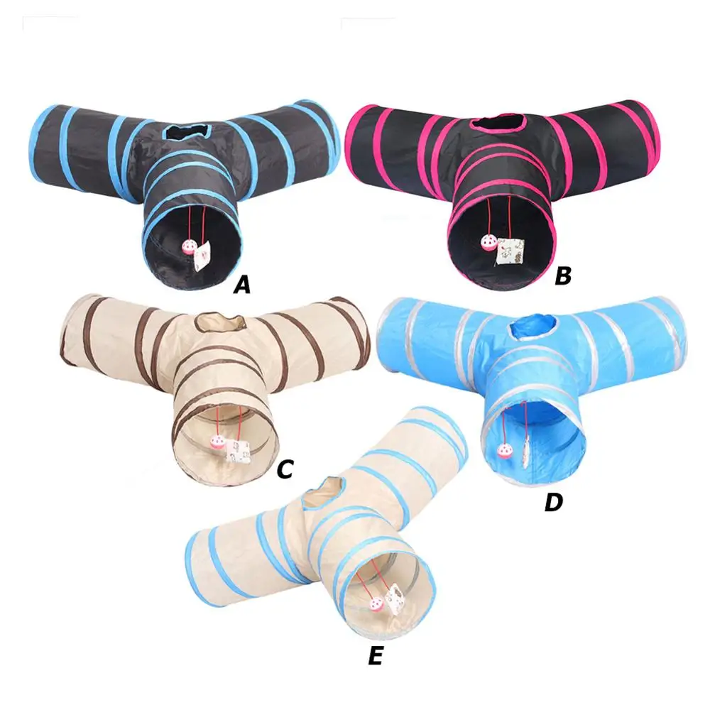 Складной туннель для кошек использования в помещении и на улице тренировочная