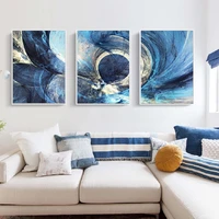 modern abstract blue watercolor wall art canvas paintings wall pictures on canvas prints and posters for living room home decor