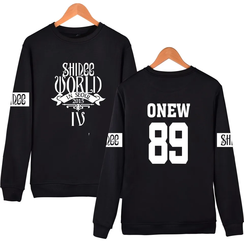 WEJNXIN Shinee Kpop Fans поддерживающие толстовки для женщин и мужчин Унисекс Пуловер С Круглым Вырезом Флисовая Толстовка Harajuku Розовая Толстовка