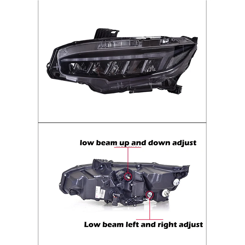 Фары головного света в сборе для Honda Civic Ксеноновые фары DRL HID 2016 2017 года передний
