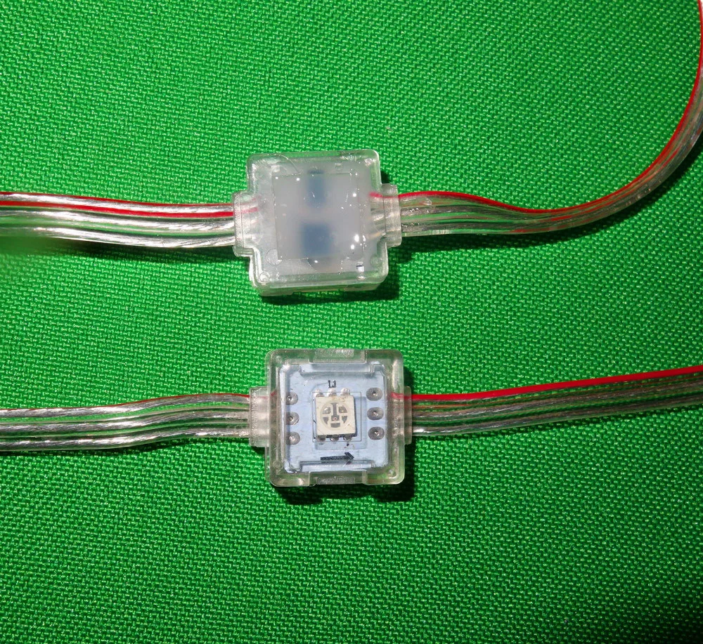 DC 12 В WS2811 5050 SMD СВЕТОДИОДНЫЙ пиксельный узел 50 шт. струны Прозрачный провод IP68