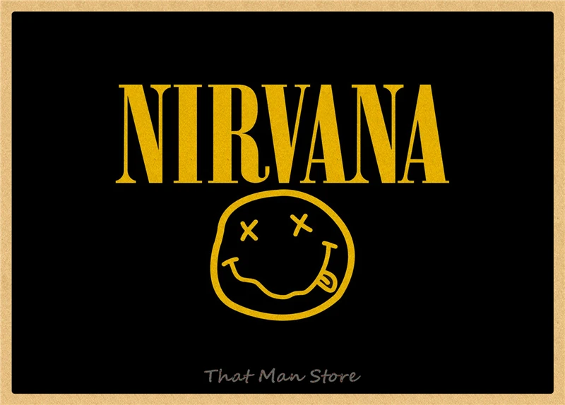 ВИНТАЖНЫЙ ПЛАКАТ Nirvana Kurt Cobain dormitory крафт-рок-оркестр декоративная живопись постер ретро-плакат - Цвет: Армейский зеленый