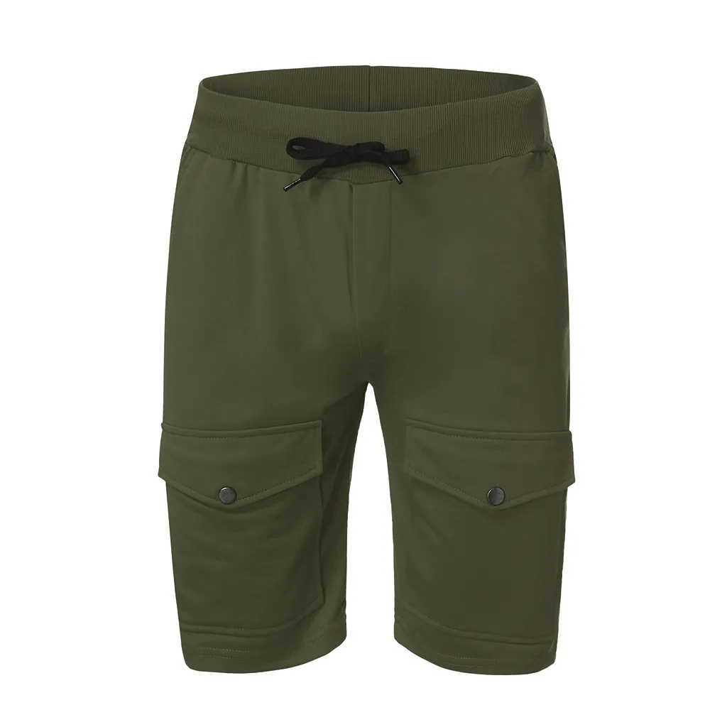 Мужские спортивные шорты с карманами Повседневные Удобные на шнурке одежда для