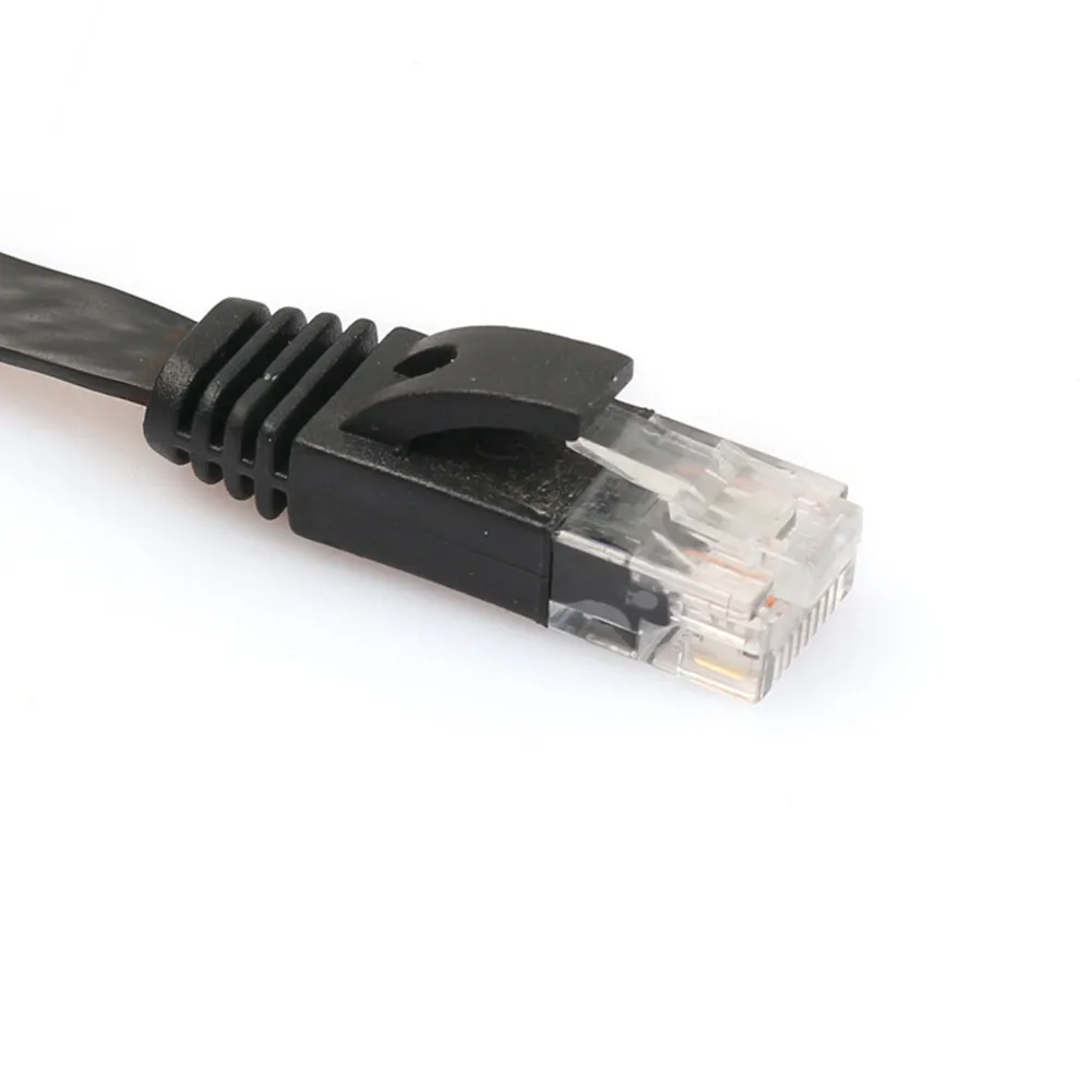 Плоский Cat6 Сетевой Соединительный Интернет-кабель модем маршрутизатор RJ45 для локальной сети витая пара совместимый POE и VOIP высокое качество@ 20