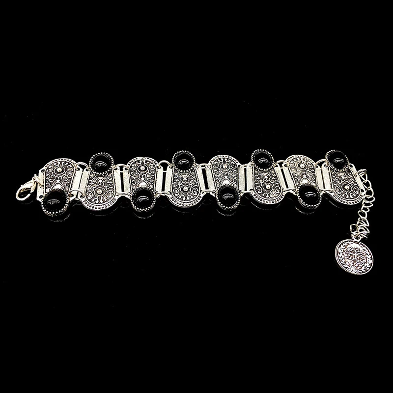 Turkey Stylish Bracelets &amp Bangles Carved Patterns Black Stone Jewelry For Women | Украшения и аксессуары