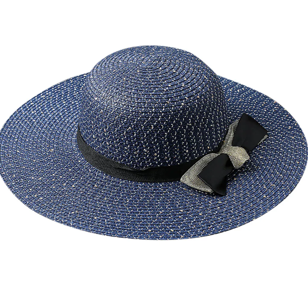 Летняя женская соломенная шляпа с бантом в лаконичном стиле хлопковая