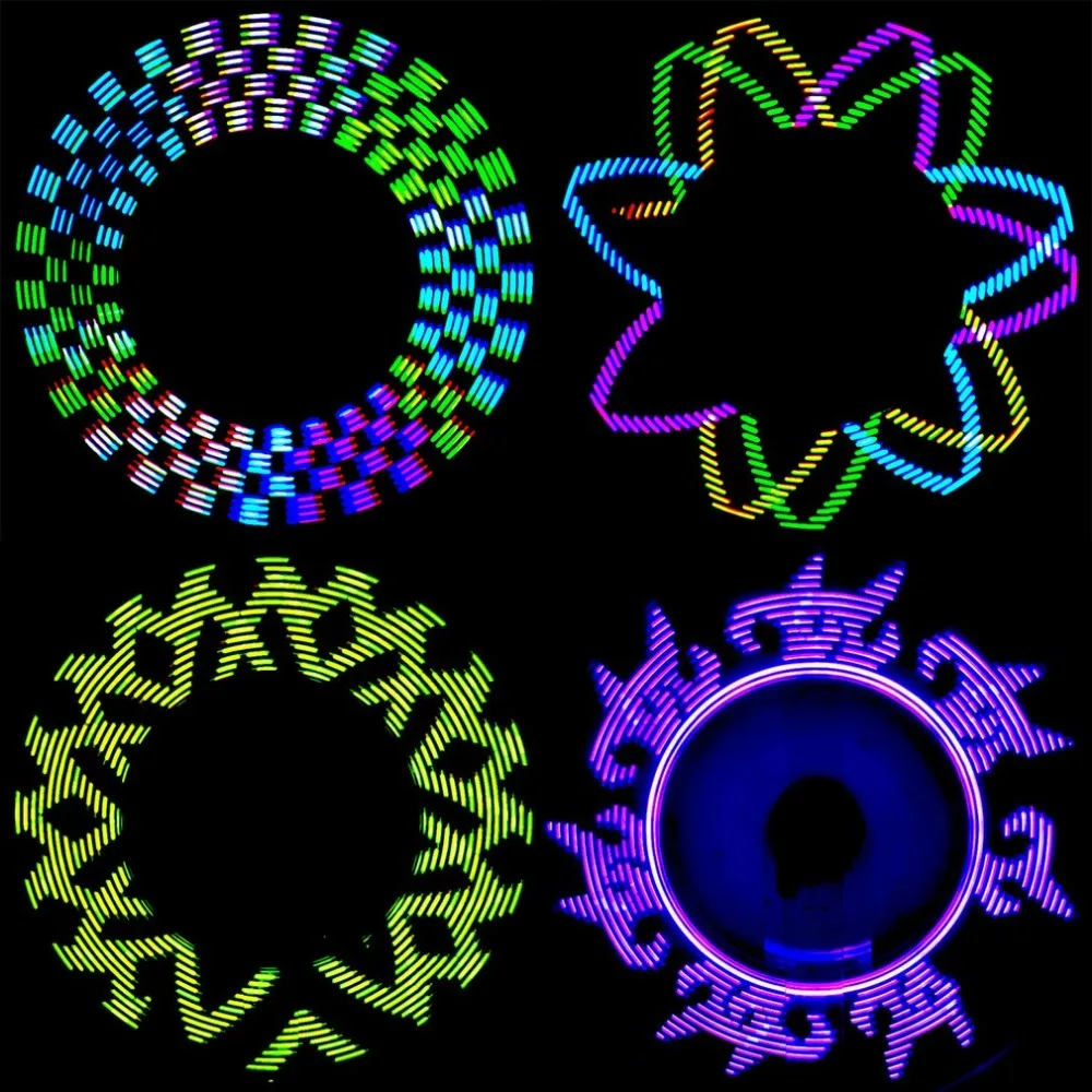 14LED 28 узор Велосипедное колесо светильник usb зарядка красивый ночной велосипед шина спиц светильник Прямая поставка