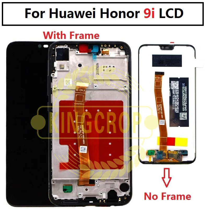 ЖК дисплей Huawei honor 9i с рамкой и дигитайзером сенсорного экрана в сборе запасные