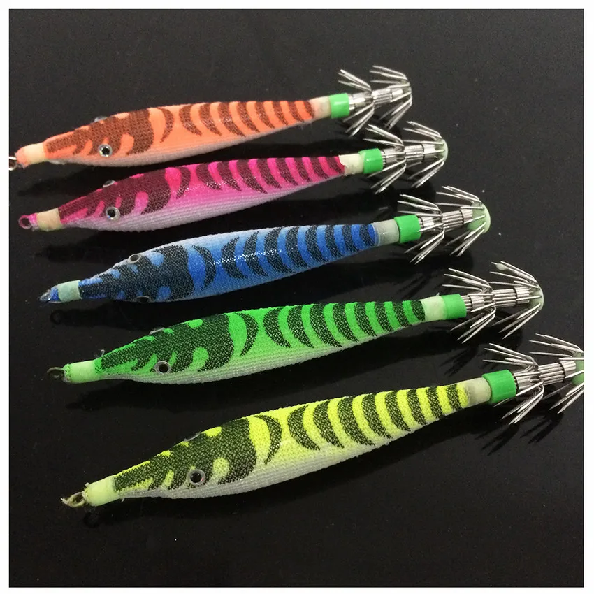 50 шт. искусственная джиг приманка для рыбалки крючки креветок ловли кальмара