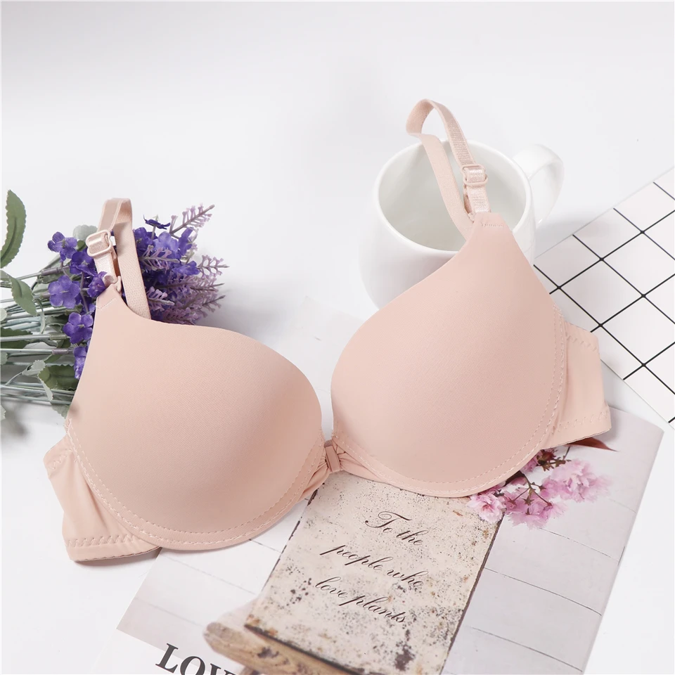 Женское белье femme push up solid color front button intimates intimo sexy erotico lenceria ropa внутренняя чашка ABC