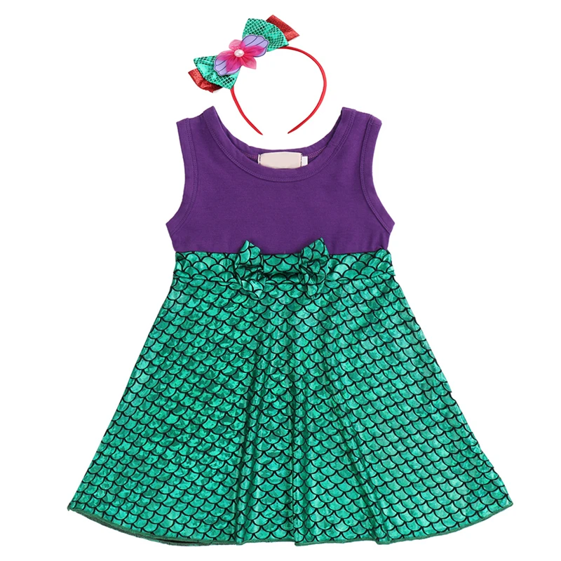 Комплект из 2 предметов костюм принцессы Русалочки для девочек нарядная одежда