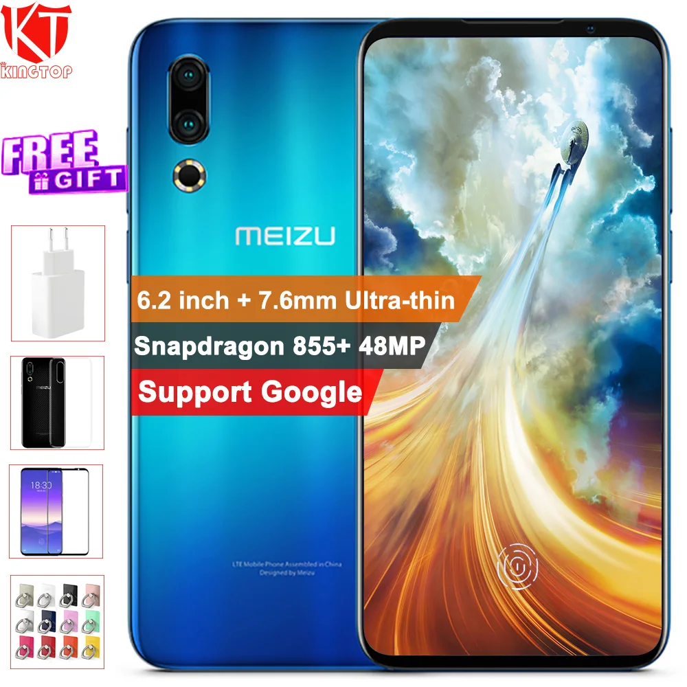 Мобильный телефон Meizu 16s с глобальной прошивкой, 6,2 дюймов, 8G, 128G, Snapdragon 855, 48 Мп+ 20 Мп камера, 3600 мА/ч, смартфон с отпечатком пальца