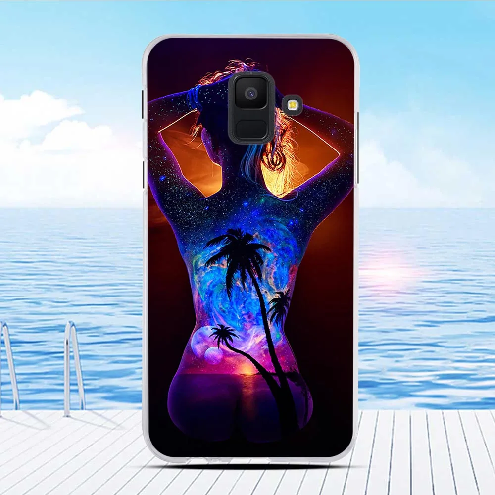 Чехол для Samsung Galaxy A6 2018 цветная печать Coque 5 6 дюймов Сумка дома ультра тонкая