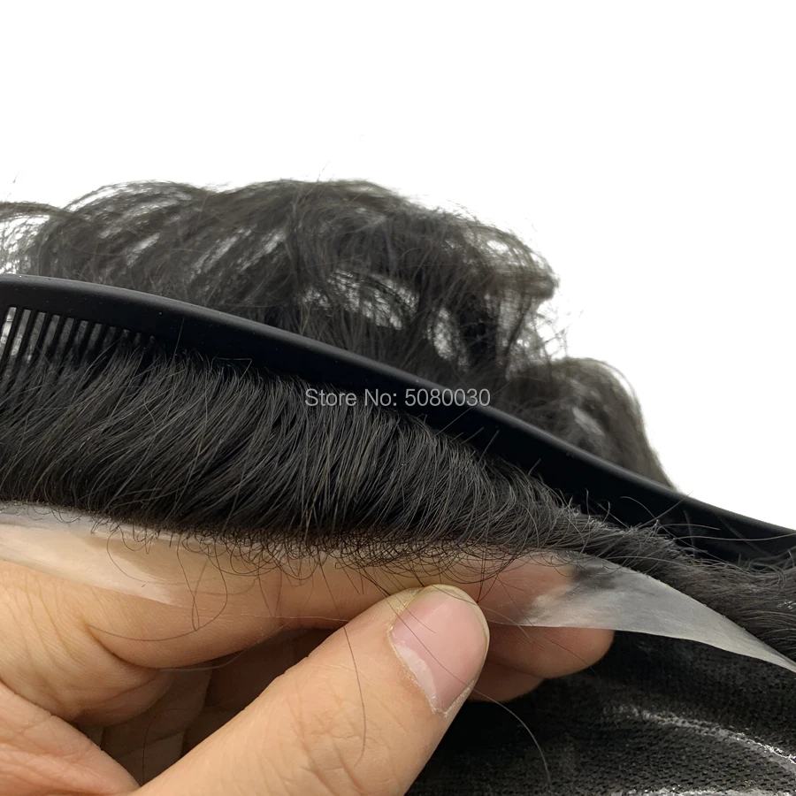 Парик из тонкой кожи натуральные волосы remy