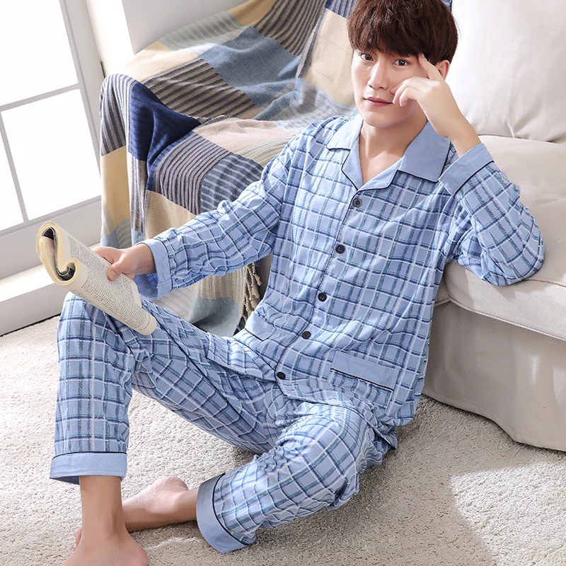 Размера плюс M 4XL осень зима пиджачный костюм для мужчин в клетку Детские пижамные