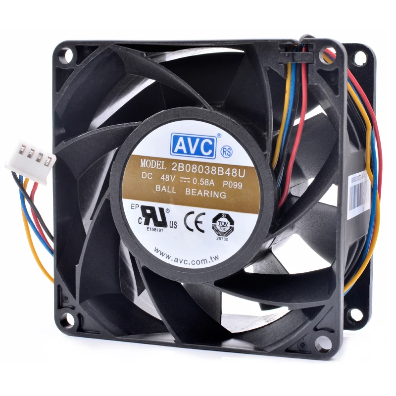 Оригинальный 2B08038B48U 8 см 8038 80x80x38 мм 48В 0.58A Коммуникационный сервер шасси