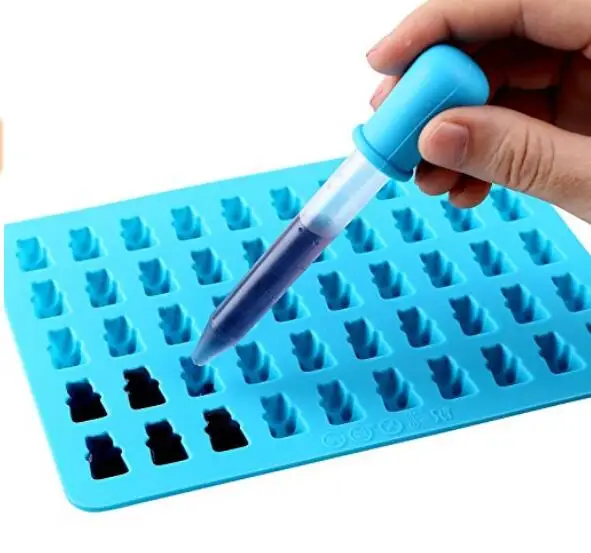 50 пустотелых мастических медведей конфеты шоколад брикет форма для выпечки