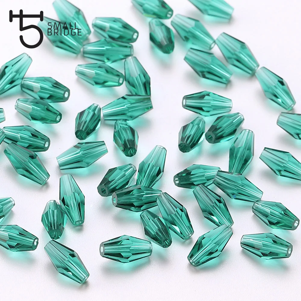 

Austrian Faceted Green Crystal Bicone Beads for Crafting Diy Accessories Perles Loose Long Glass Beads Wholesale Z701
