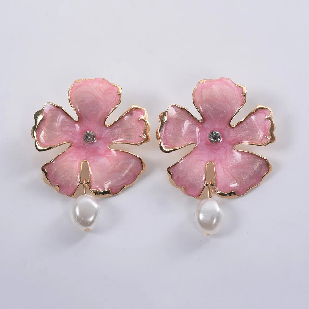 Тренд бусы цветок Za серьги женские свадебные массивные висячие богемные