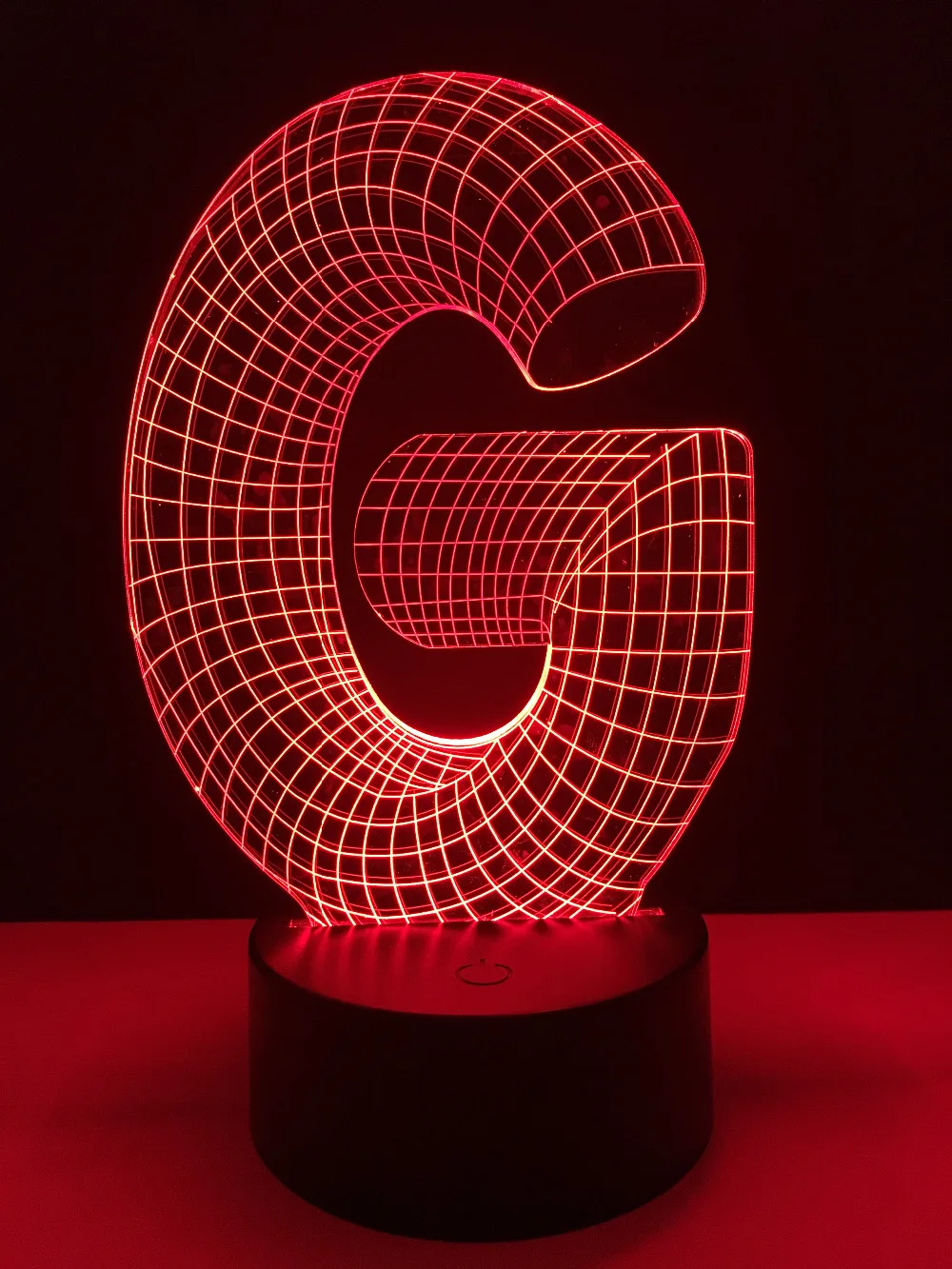 Luminaria 3D Светодиодная Буква G лампа иллюзия 7 цветов затемнение градиент RGB Ночной